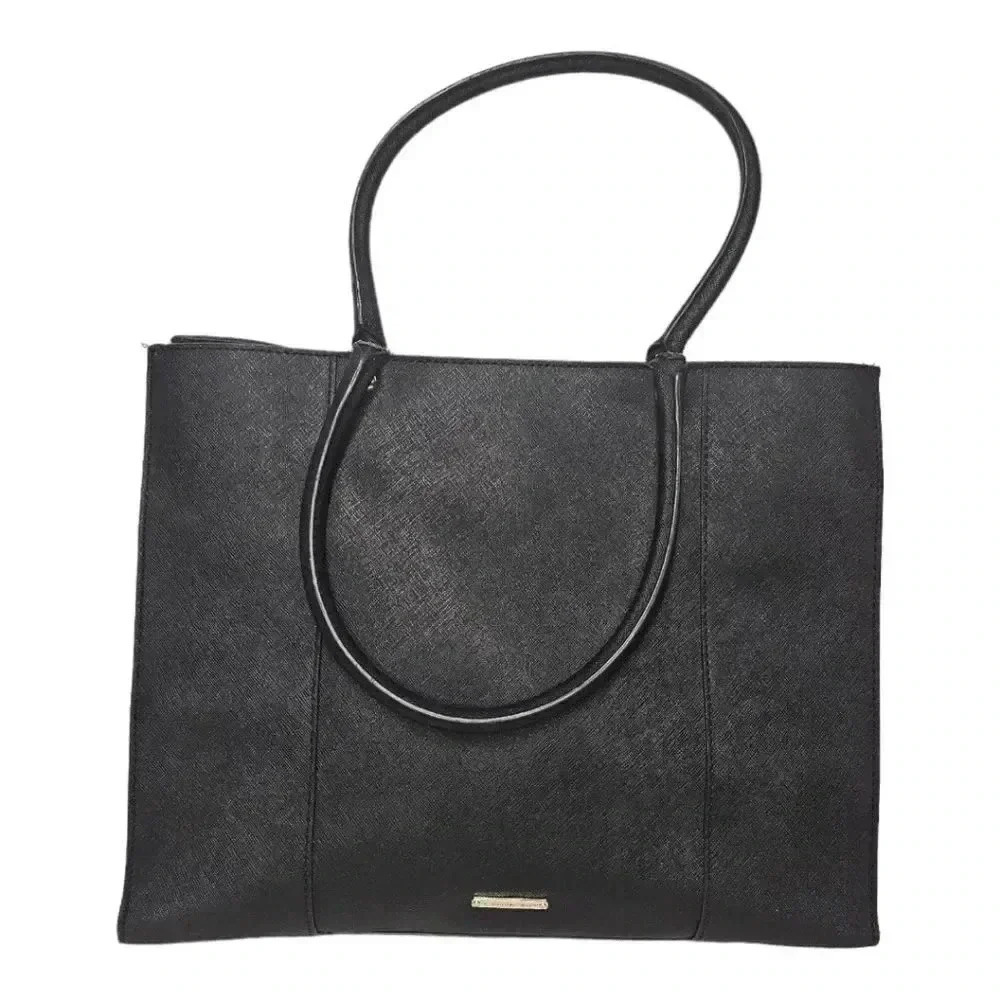 Rebecca Minkoff Saffino leather black tote bag